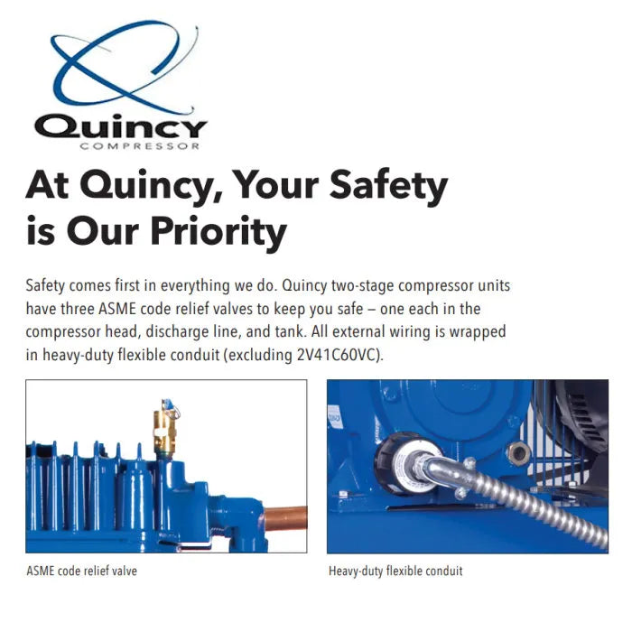 Quincy 471CS80HCB QT-7.5 Pro Reciprocating Air Compressor