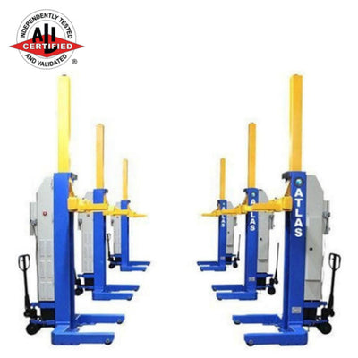 Atlas ML-6051BC Wired Heavy-Duty Mobile Column Lifts Set of 6