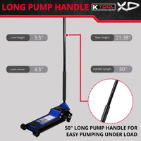 K Tool KTIXD63133 Heavy-Duty Low-Profile 3.33 Ton Floor Jack