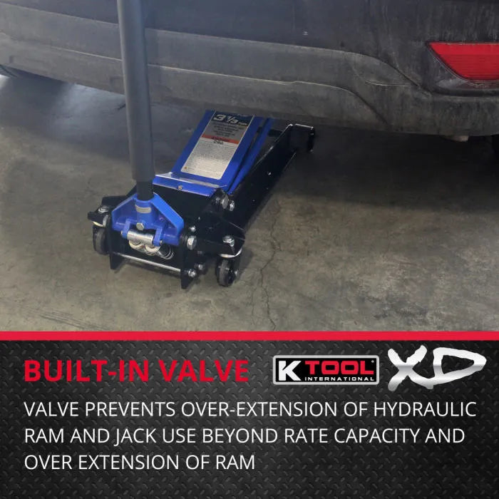 K Tool KTIXD63133 Heavy-Duty Low-Profile 3.33 Ton Floor Jack